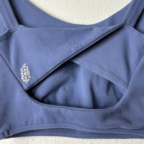FP Movement Free People Seamless Ribbed Bralette Crop Top Sports Bra XS/S Blue - Picture 5 of 7